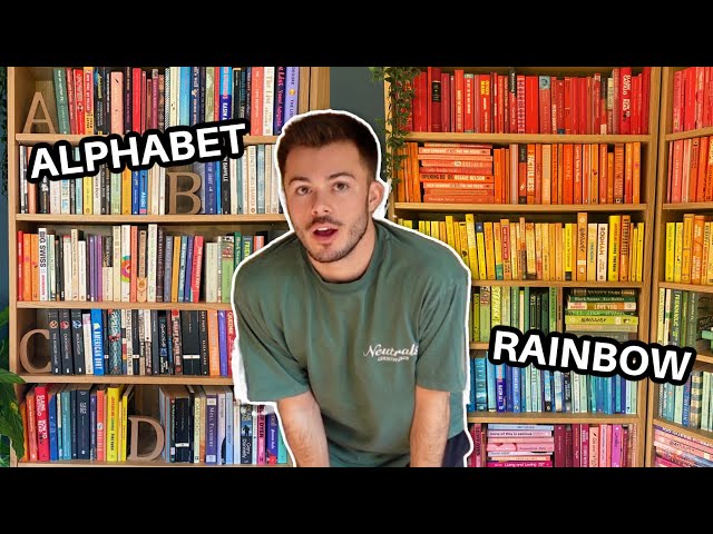 i organised 1000+ books 3 ways (rainbow, alphabetical, genre)