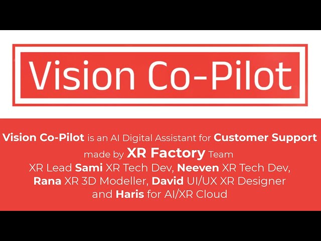 POI4AI and POI4XR - Vision Co-Pilot - AI Digital Assistant for Customer Support