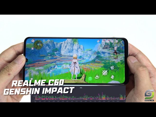 Realme C60 test game Genshin Impact Max Graphics | Unisoc Tiger T612