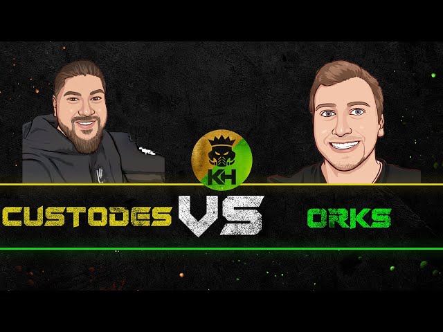 NEUE Custodes Shield Host VS  NEUE Orks Bully Boyz - Warhammer 40k Battlereport -