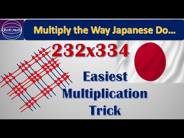 Japanese Multiplication | Multiply using lines | Multliplication Trick | Fast math | Zero Math