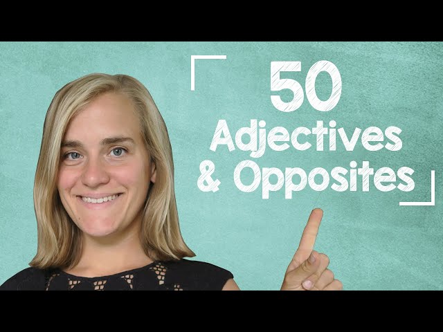 50 German Adjectives & Opposites - A2 [with Jenny]