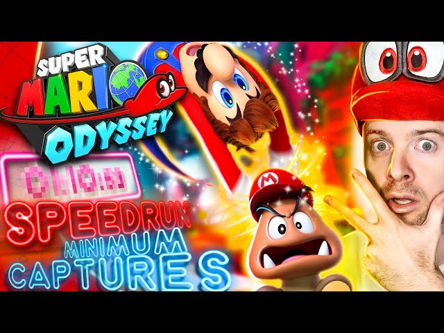 Super Mario Odyssey MINIMUM CAPTURES Speedrun WELTREKORD | Domtendo Reaktion