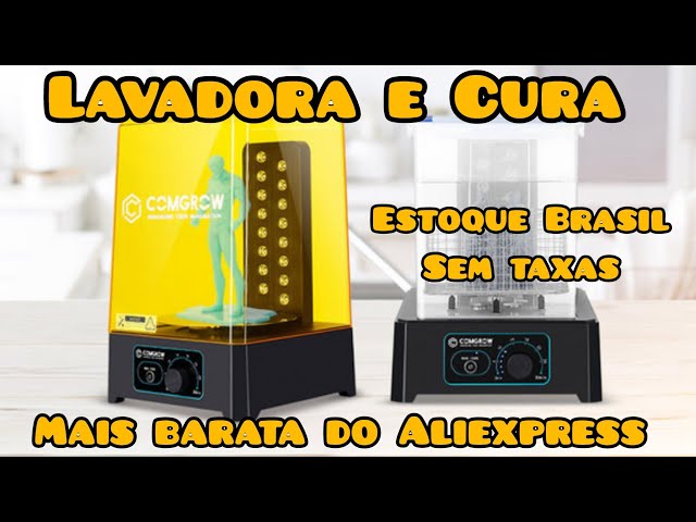 Unboxing Comgrow SL3 - Lavadora e Cura mais barata do Aliexpress - Estoque Brasil sem taxas -