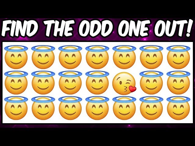 Find the odd emoji out | Emoji puzzle brain game for kids | Spot the difference | Puzzle quiz