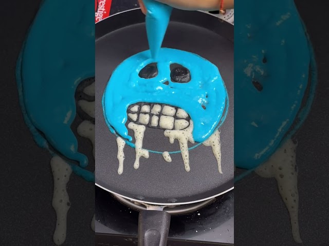 Cold 🥶 Emoji Pancake Art!!