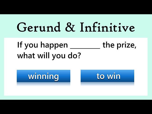 Gerunds and Infinitive | Grammar Quiz | Can you score 20?
