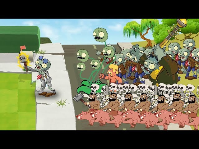 Plants Vs Zombies GW Animation - Episode 19 - ThreeCactus vs  Hog Rider  (Clash Of Clans)