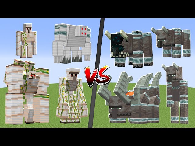 All Iron Golems vs All Ravager Mutant mobs - Minecraft Mob Battle