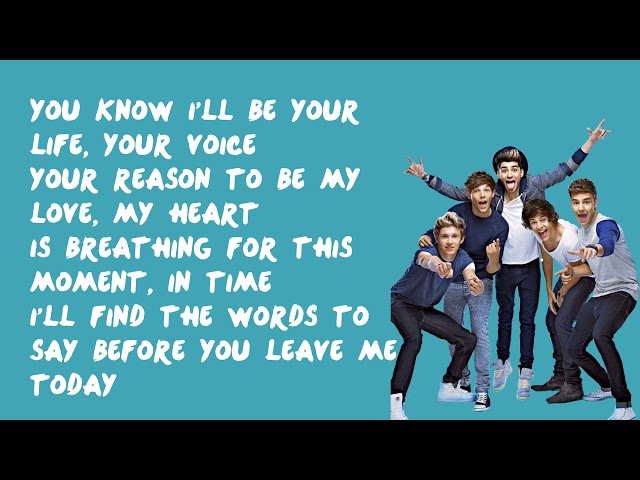 Moments - One Direction (Lyrics)