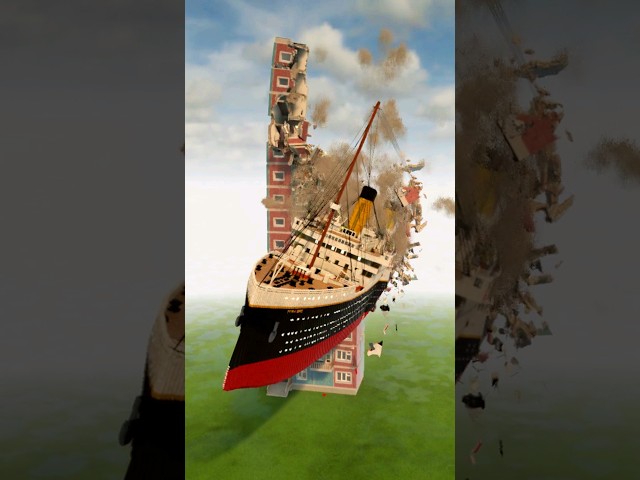 Titanic vs Building 😱 #shorts #titanic #teardown