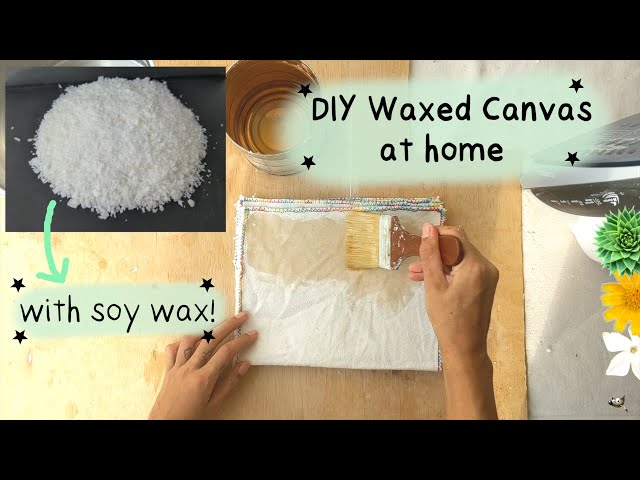 Wax canvas at home with soy wax! (DIY waxed canvas for water resistance and extra durability)