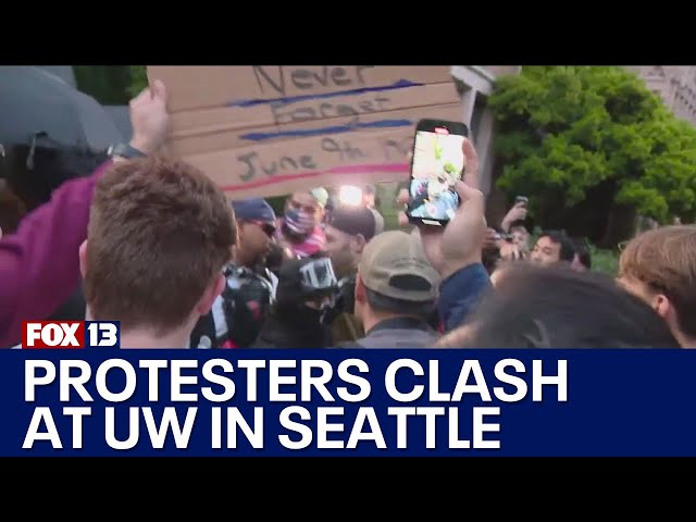 Protesters clash at University of Washington