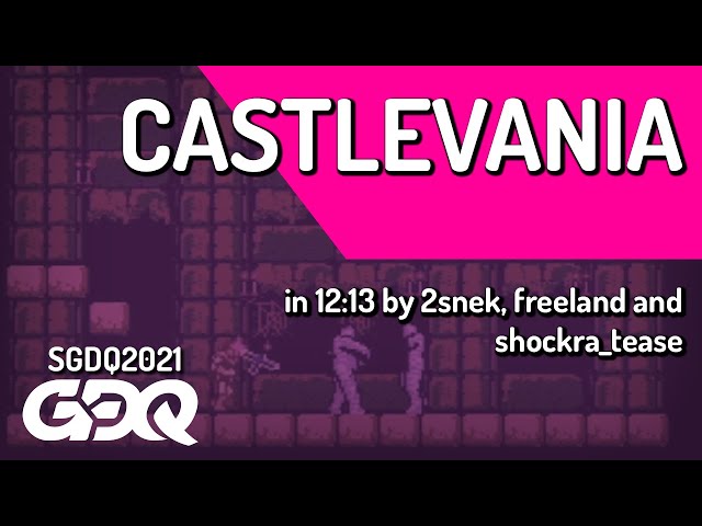 Castlevania by 2snek, freeland and shockra_tease in 12:13 - Summer Games Done Quick 2021 Online