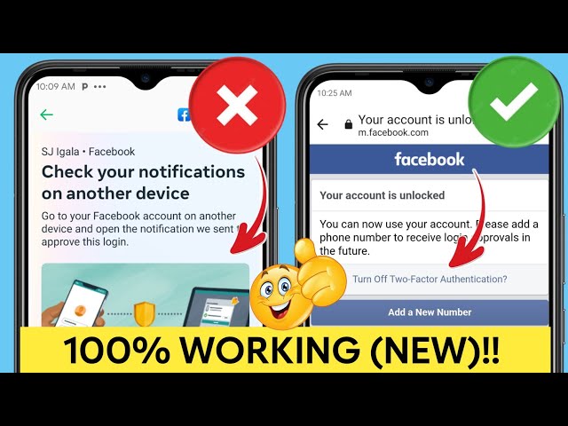 NEW! Fix Check your Notifications on another device Facebook Two Factor Authentication Problem 2024