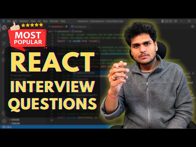 Top 12 React Interview Questions 🔥 for Freshers & Experienced  | Preparation 2024 🚀