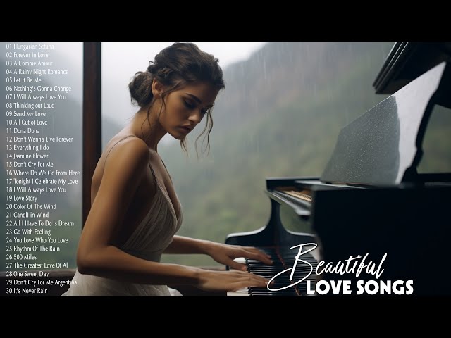 Beautiful Piano Love Songs 70s 80s 90s Collection - Best Relaxing Romantic Instrumental Love Songs