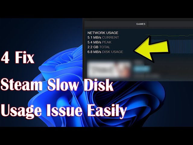 Steam Slow Disk Usage Issue Easily - 4 Fix