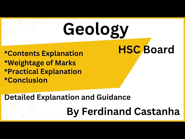 Geology HSC Board || Introduction and Detailed Explanation || 2023