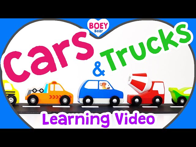 CARS for Kids Learning Videos | Trucks for Toddlers Educational Video | Boey Bear
