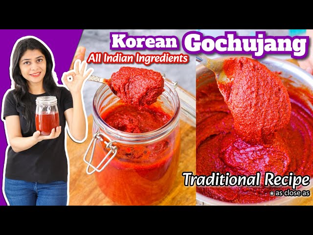 Korean Chilli Paste Recipe 💜 | Gochujang Recipe with Indian Ingredients| एकदम सस्ते में बनाएं