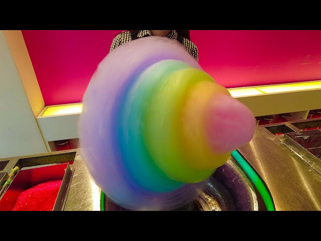 Giant Rainbow Cotton Candy in Harajuku, Japan | Totti Candy Factory