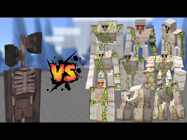 Siren Head VS  ALL Iron Golem Battle in Minecraft- ALL Iron Golem vs Siren Head