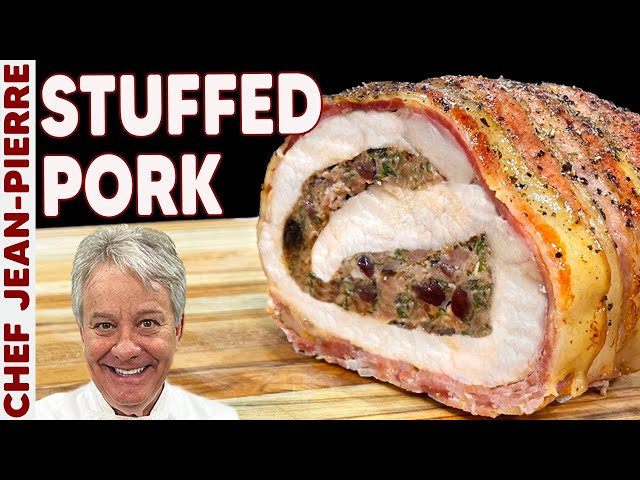 The Ultimate Pork Dinner! Stuffed Pork Loin | Chef Jean-Pierre