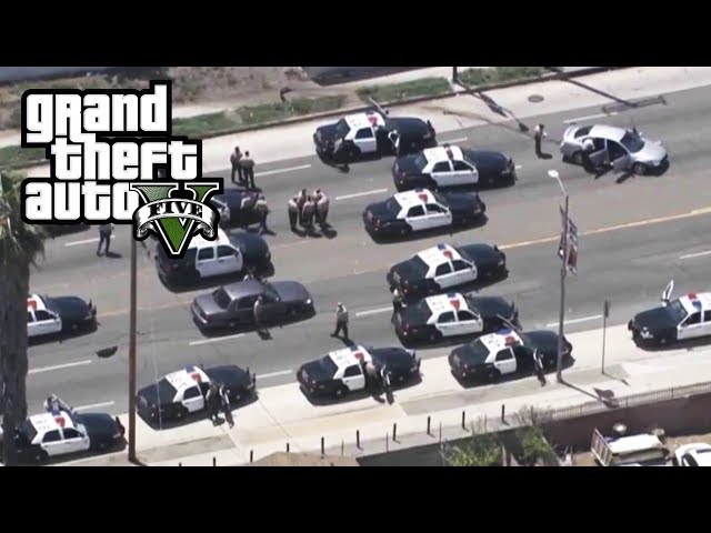 GTA 5 - REAL COPS MOD!! UNBELIEVABLE CHASE (Episode 2) Biggest GTA 5 Stars Police Chase EVER!