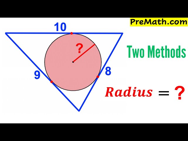 Can you find the radius of the inscribed circle? | (Heron's Formula) | #math #maths #geometry