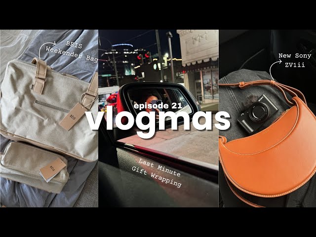 VLOGMAS DAY 21: Beis Weekender Bag, Wrapping Presents, + BFF Hangout