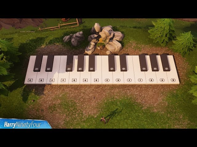 Fortnite Battle Royale - All Sheet Music & Piano Locations / Solutions (Season 6 Challenge)