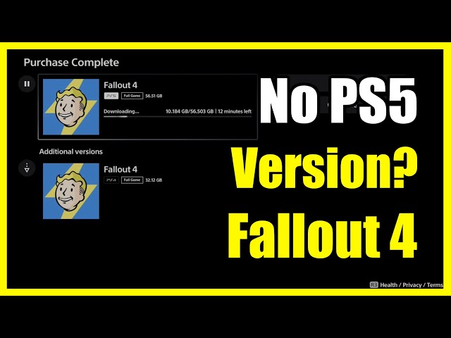How to Fix if you can't download the PS5 Version of Fallout 4 on PS5 (Only PS4 Version)