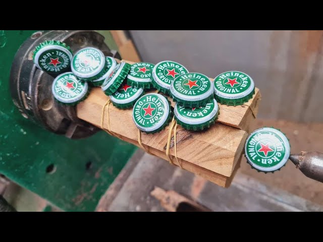 Woodturning- Heineken in wood