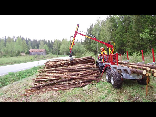 Hydraulic timber trailer ATV Kranman T2000ex