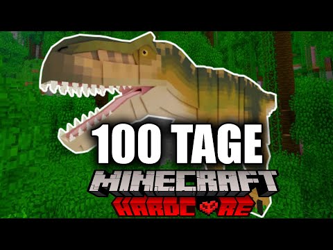 Ich überlebe 100 Tage Minecraft Hardcore im JURASSIC PARK - Minecraft Challenge Deutsch