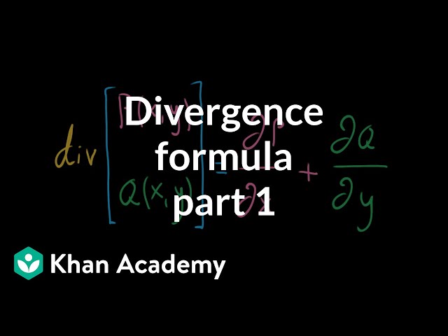 Divergence formula, part 1