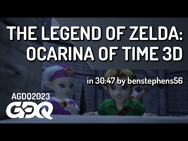 The Legend of Zelda: Ocarina of Time 3D by benstephens56 in 30:47 - Awesome Games Done Quick 2023