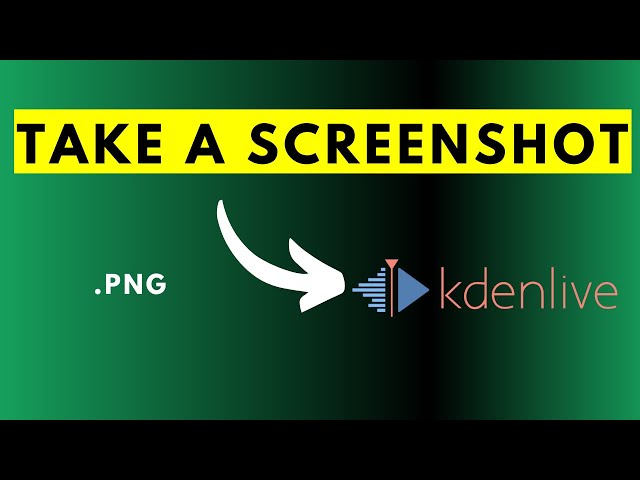 How to Extract a Frame or Take a Screenshot From a Video in Kdenlive