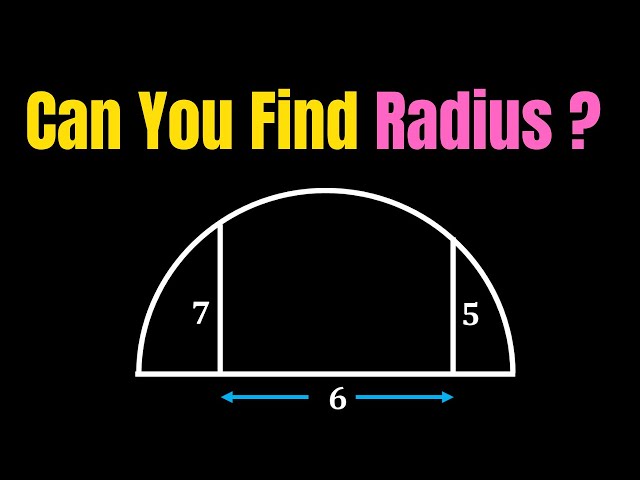 A Nice Geometry Problem | Can you Find Radius of Semicircle | #math #maths #geometry