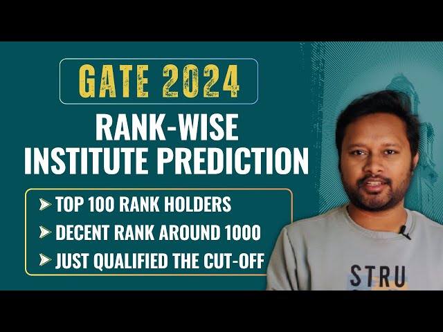 Rank-Wise Institute Prediction | GATE 2024 | All 'Bout Chemistry