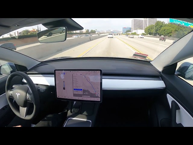 Raw 1x Footage: Tesla Autopilot FSD Los Angeles to Silicon Valley