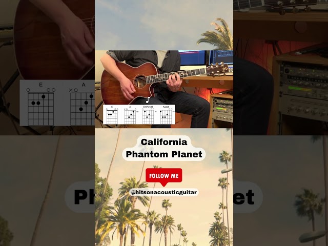 California - Acoustic Guitar - Phantom Planet - #guitarlesson #guitarcover #acousticcover