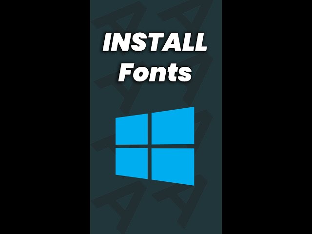 How to Add / Install font in Windows 11? (10,8,7,XP)