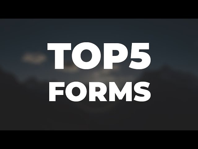 Top 5 Awesome Forms Using HTML & CSS
