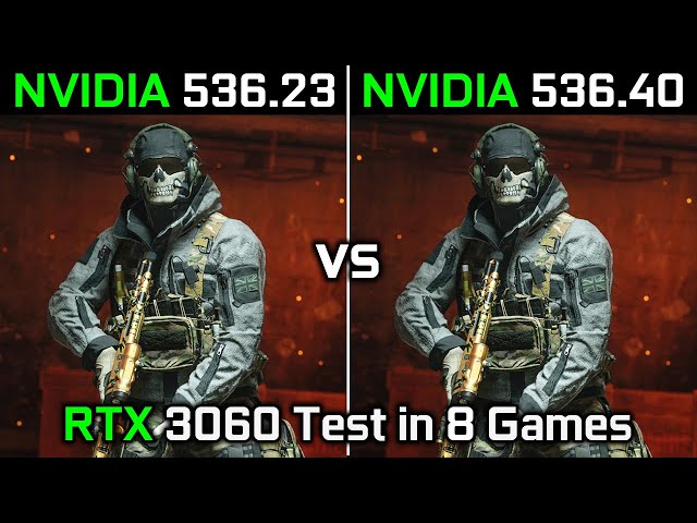 Nvidia Drivers (536.23 vs 536.40) RTX 3060 Test in 8 Games 2023