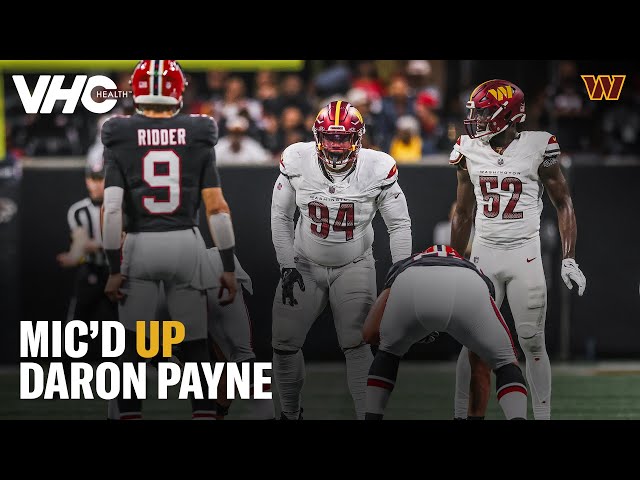 "I Saw You Throw a Whole Man" | Daron Payne Mic'd Up for Commanders vs. Falcons