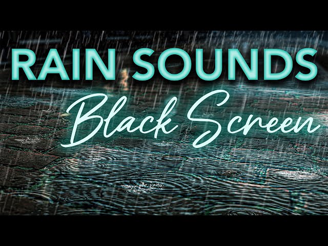 Rainstorm Sounds & Black Screen | Relaxing Sleep Sounds