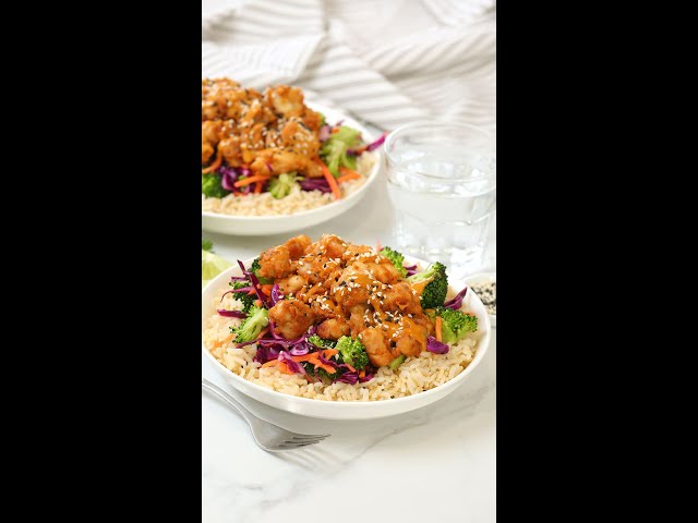Spicy Peanut Chicken Meal Prep Lunch Bowl #shorts