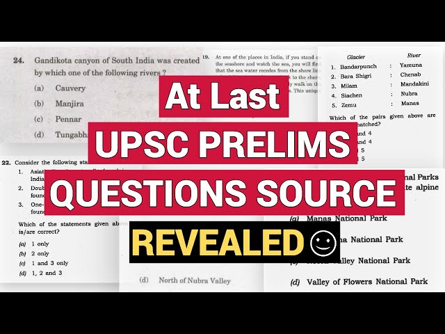 Finally, UPSC PRELIMS QUESTION SOURCE "REVEALED" 🙂